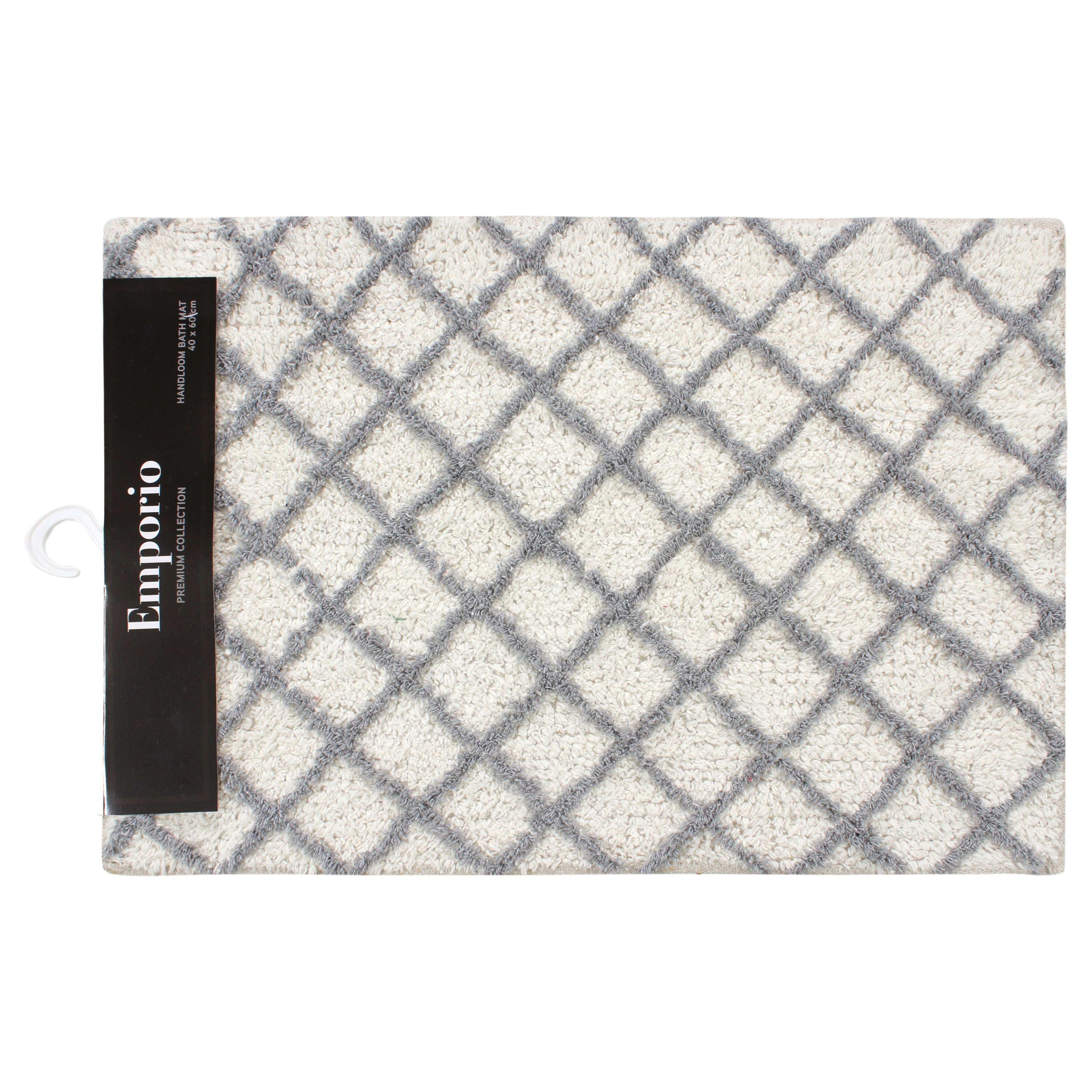 Bath Mat Cotton - Diamond Pattern - Dollars and Sense