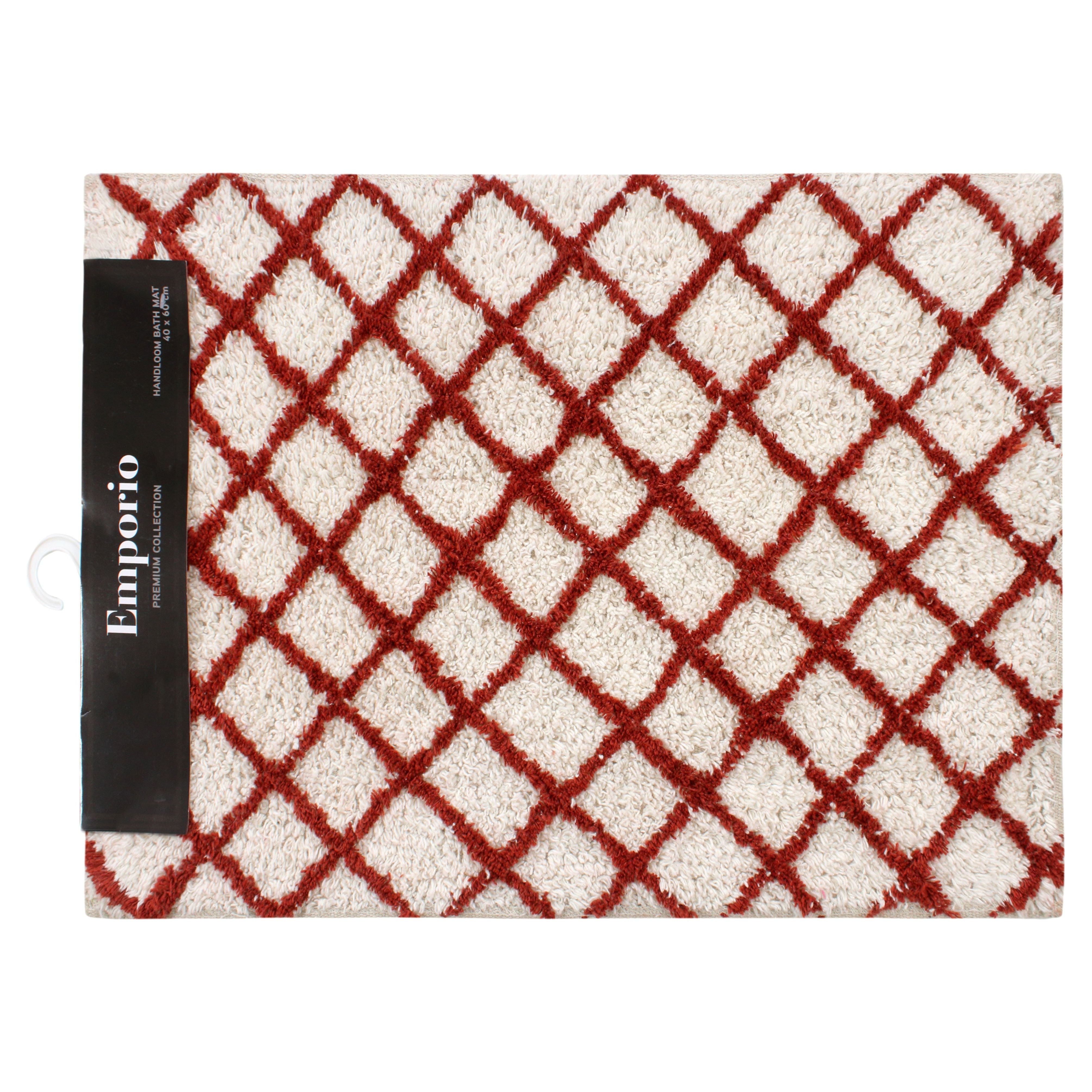 Bath Mat Cotton - Diamond Pattern - Dollars and Sense