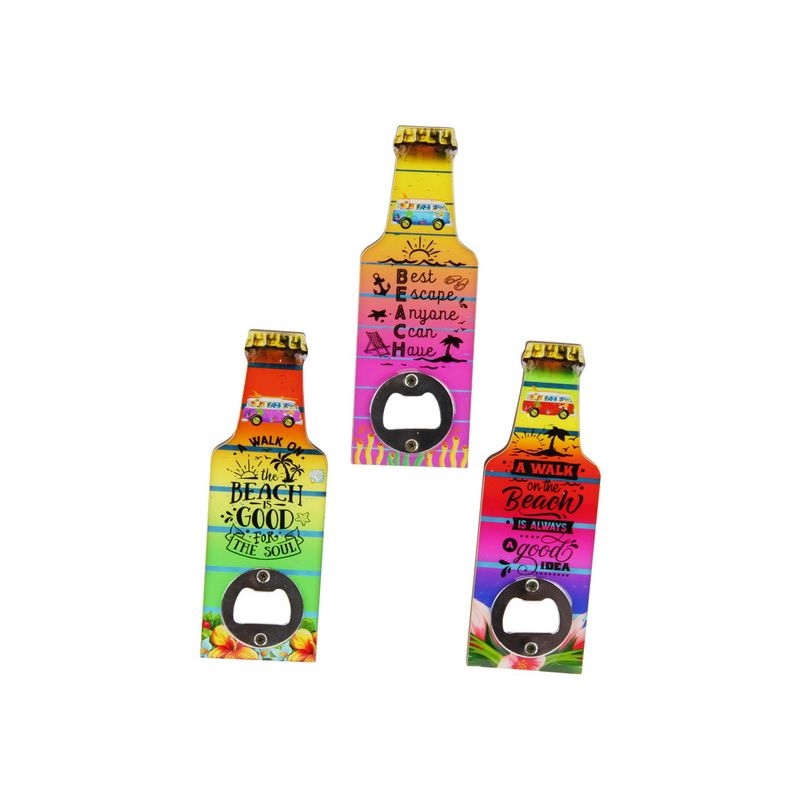 16cm Beach Magnet Bottle Opener 3 Asstd SKU MAGBOTOA - Dollars and Sense