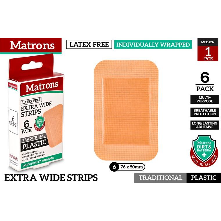 Plastic Wound Strip LARGE 6Pce