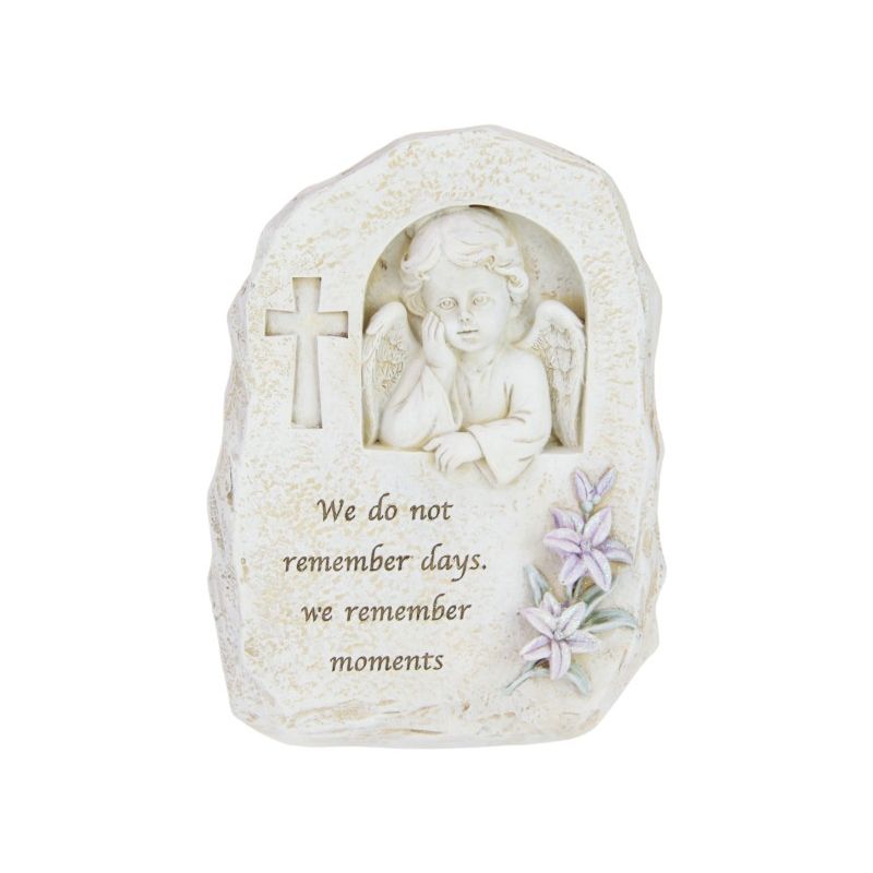 17cm Memorial Cherub with Flowers SKU MEMANGPU - Dollars and Sense