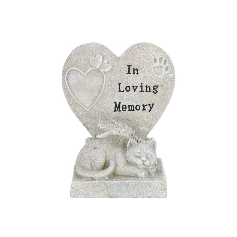 28cm Memorial Cat W/Love Heart SKU MEMDOGCJ - Dollars and Sense
