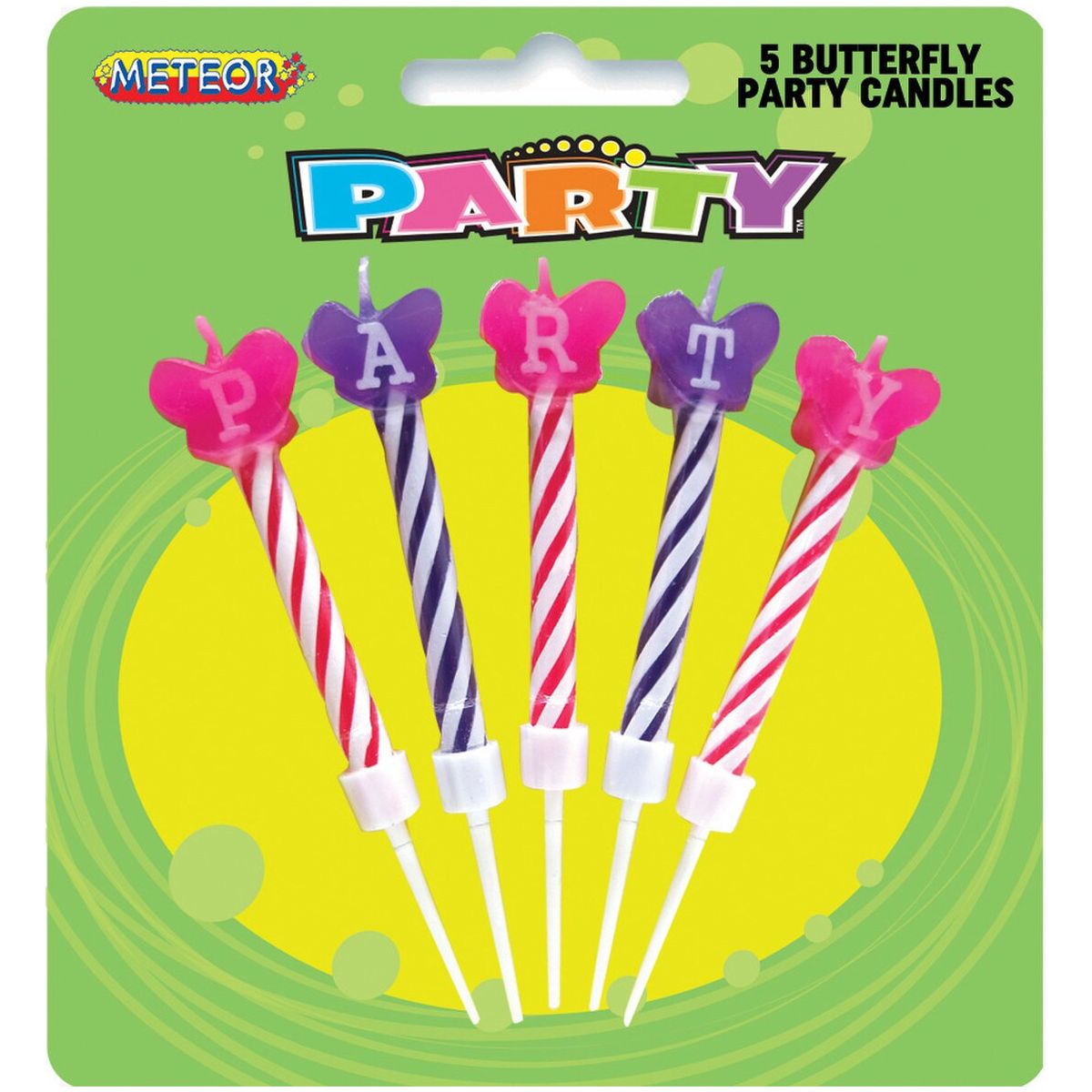 Birthday Candles with Holders - Butterfly - Dollars and Sense