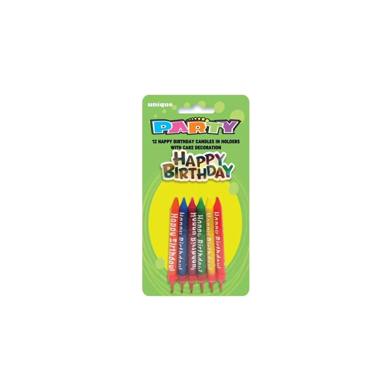 Happy Birthday Candles & Cake Topper - Bright - Dollars and Sense