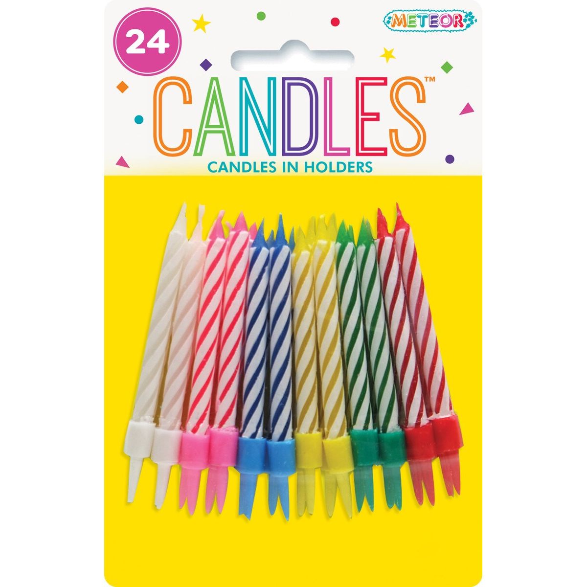 Birthday Candles in Holders - Assorted - Dollars and Sense