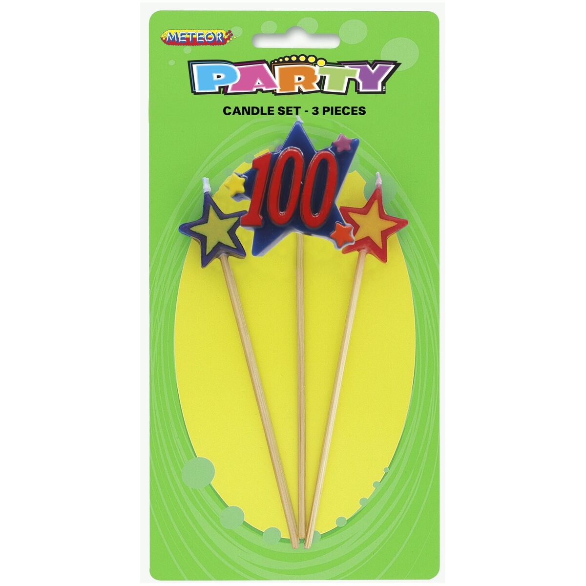 Birthday Candle Set - Number 100 - Dollars and Sense