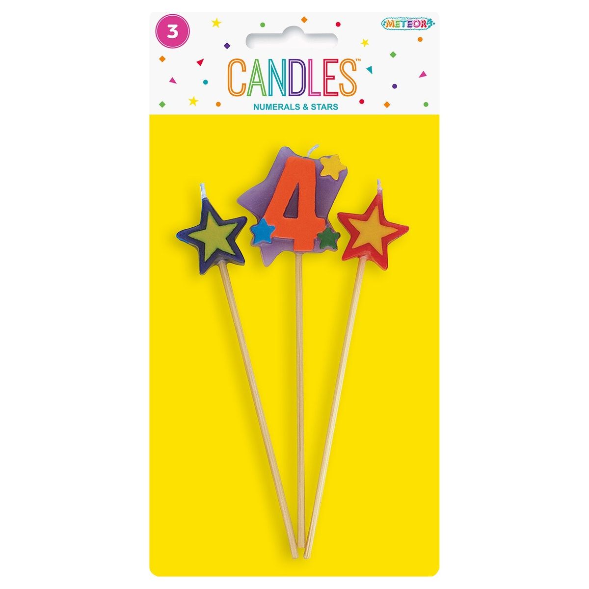 Birthday Candle Set - Number 4 - Dollars and Sense