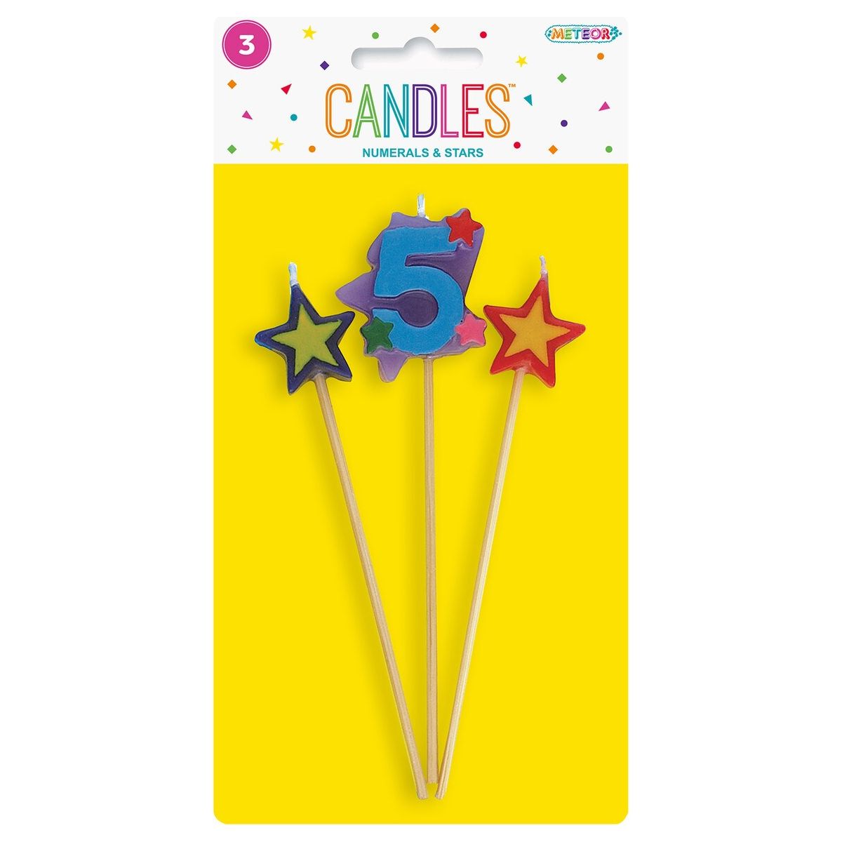 Birthday Candle Set - Number 5 - Dollars and Sense
