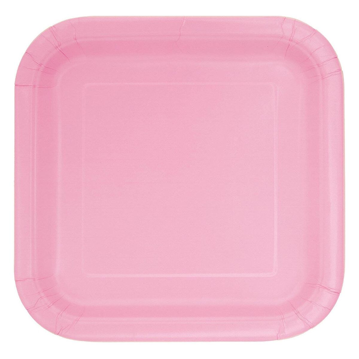Square Paper Dinner Plates - Lovely Pink - Dollars and Sense