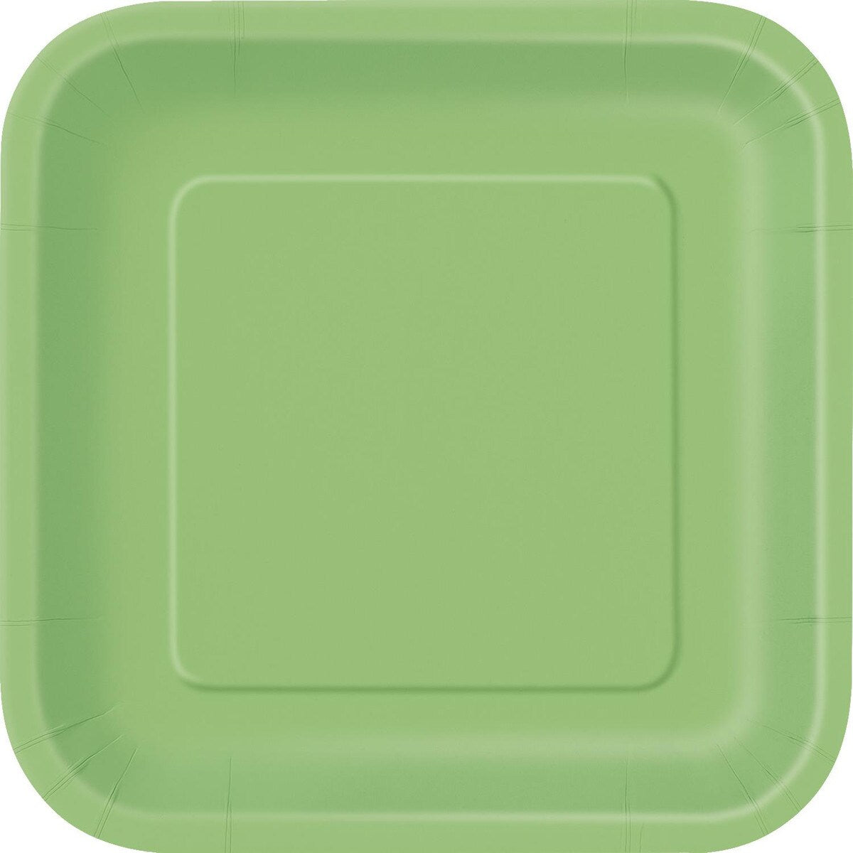 Square Paper Dinner Plates - Lime Green - Dollars and Sense