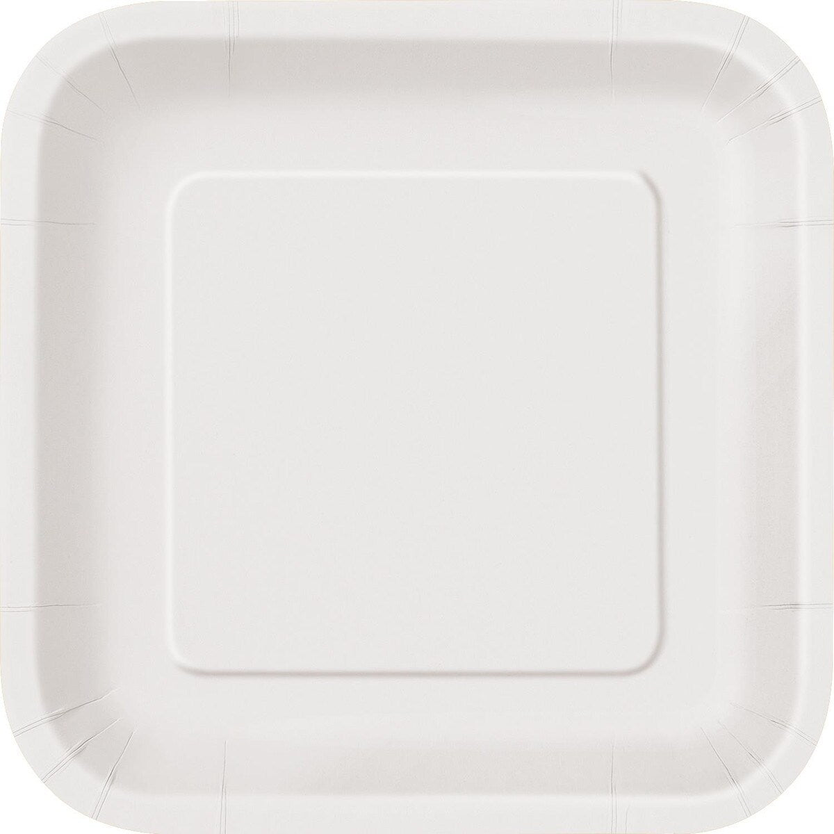 Square Paper Plates - Bright White - Dollars and Sense