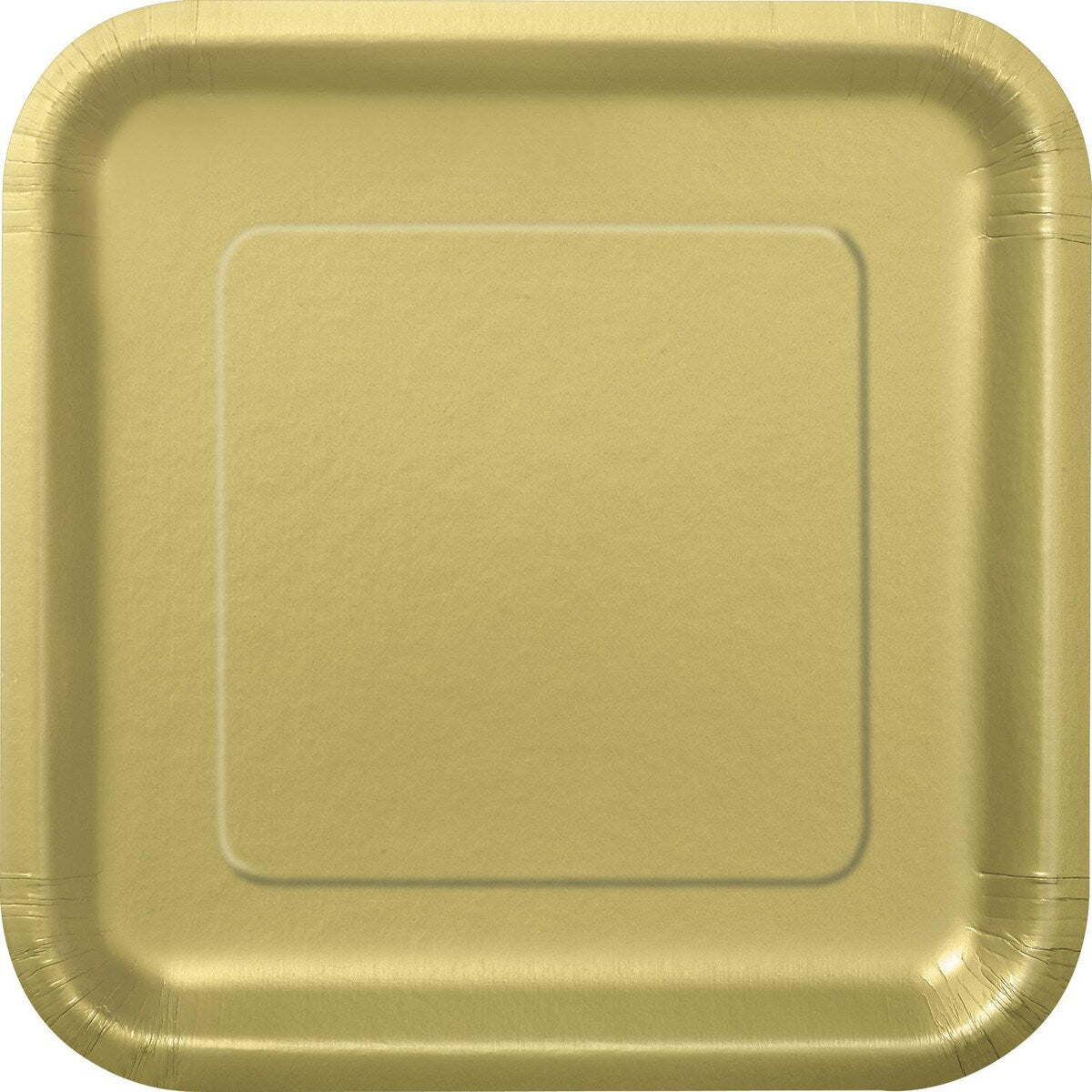 Square Paper Plates - Gold - Dollars and Sense