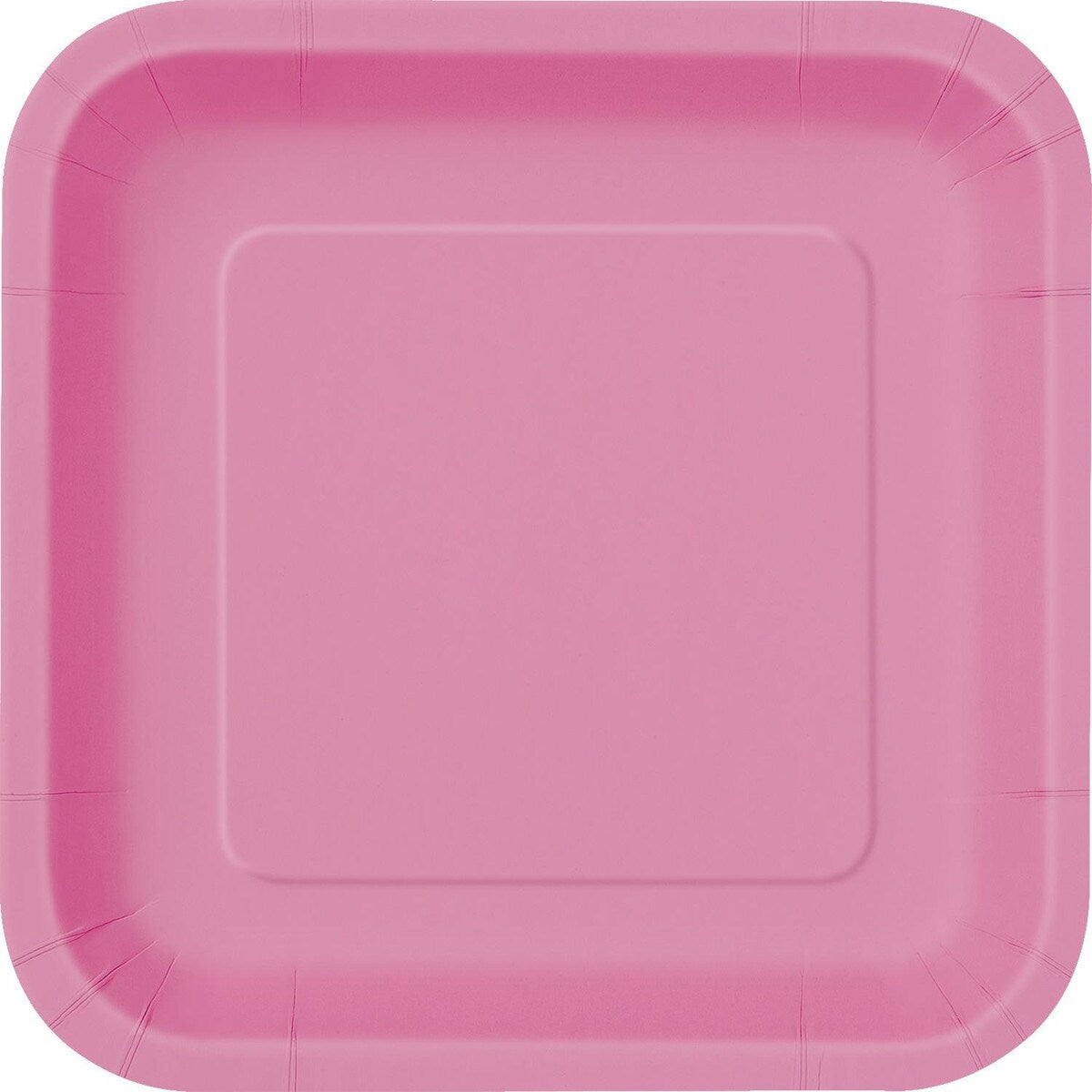 Square Paper Plates - Hot Pink - Dollars and Sense