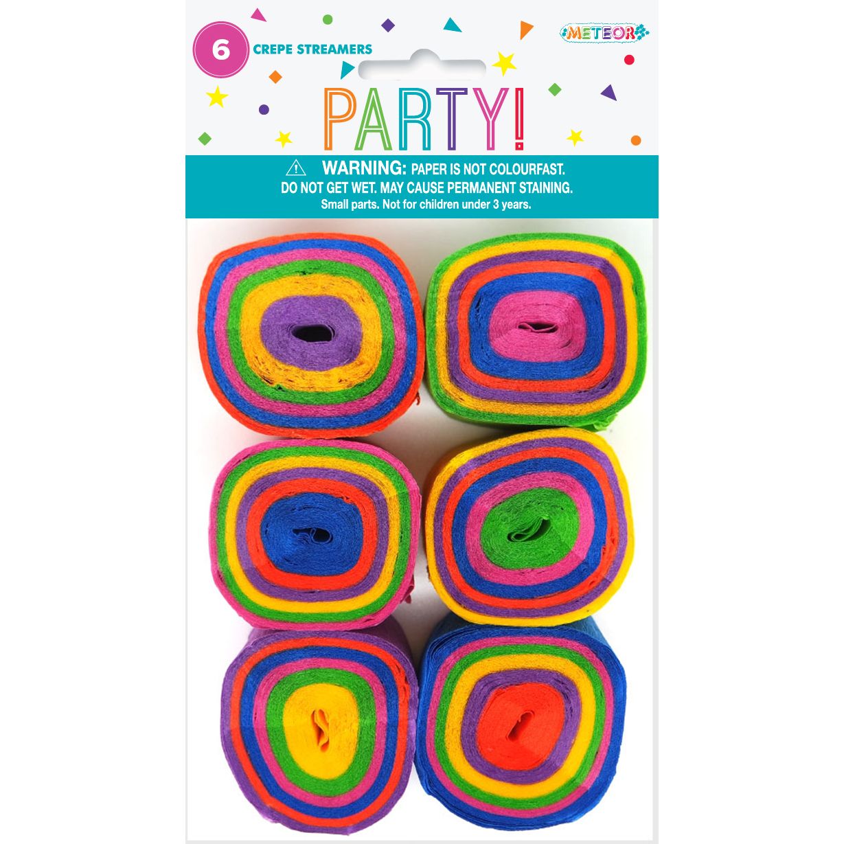 Crepe Streamers - Rainbow