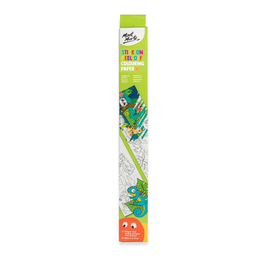 Mont Marte Stick On-Peel Off Colouring Paper Roll - Dollars and Sense