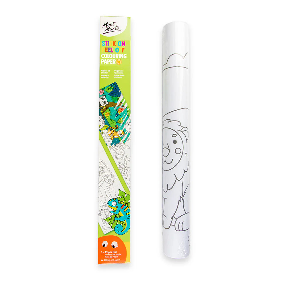 Mont Marte Stick On-Peel Off Colouring Paper Roll - Dollars and Sense