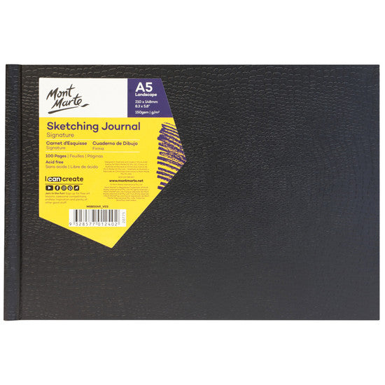 Mont Marte Signature A5 Landscape Sketching Journal Croc Finish - Dollars and Sense