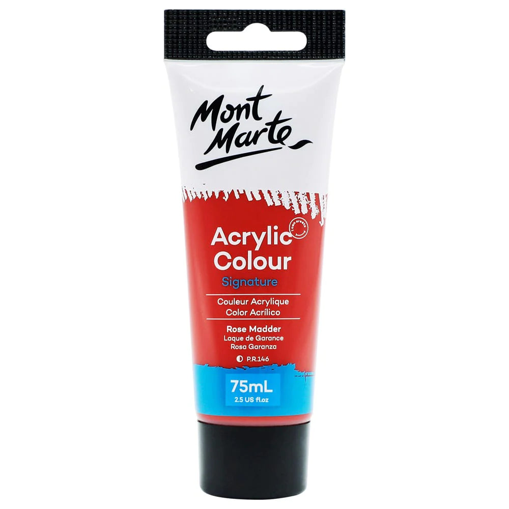 Mont Marte Acrylic Colour Paint - Rose Madder - Dollars and Sense