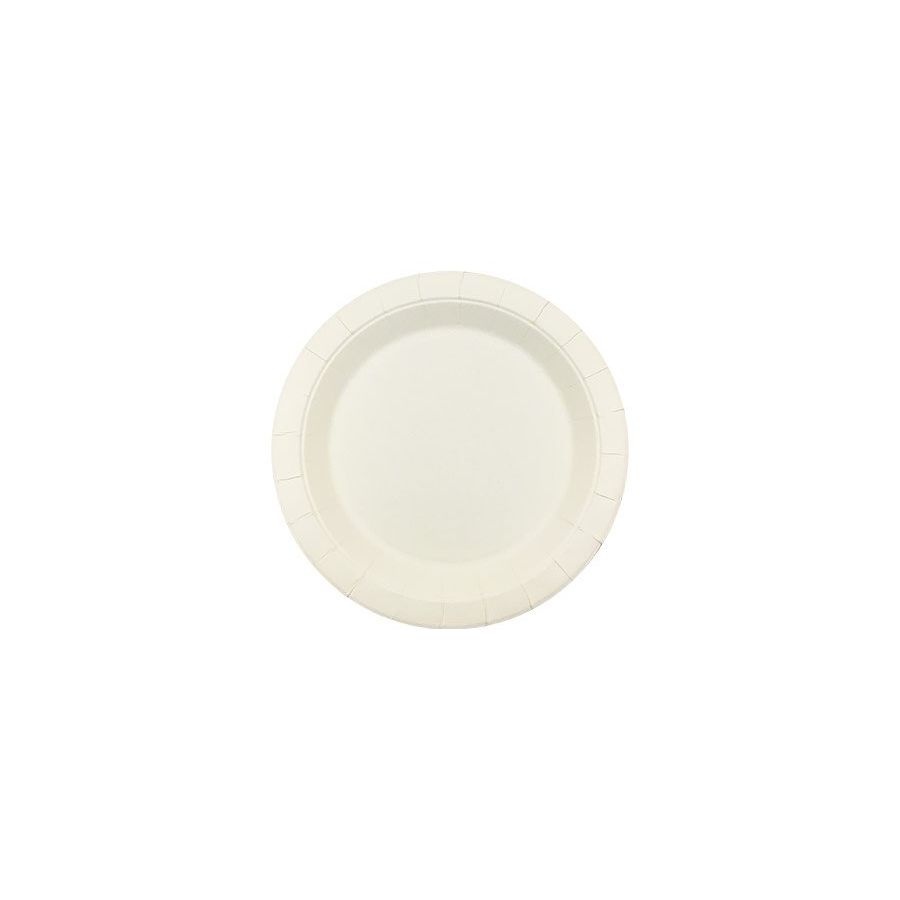 180mm FSC Round White Paper Plate Pk15