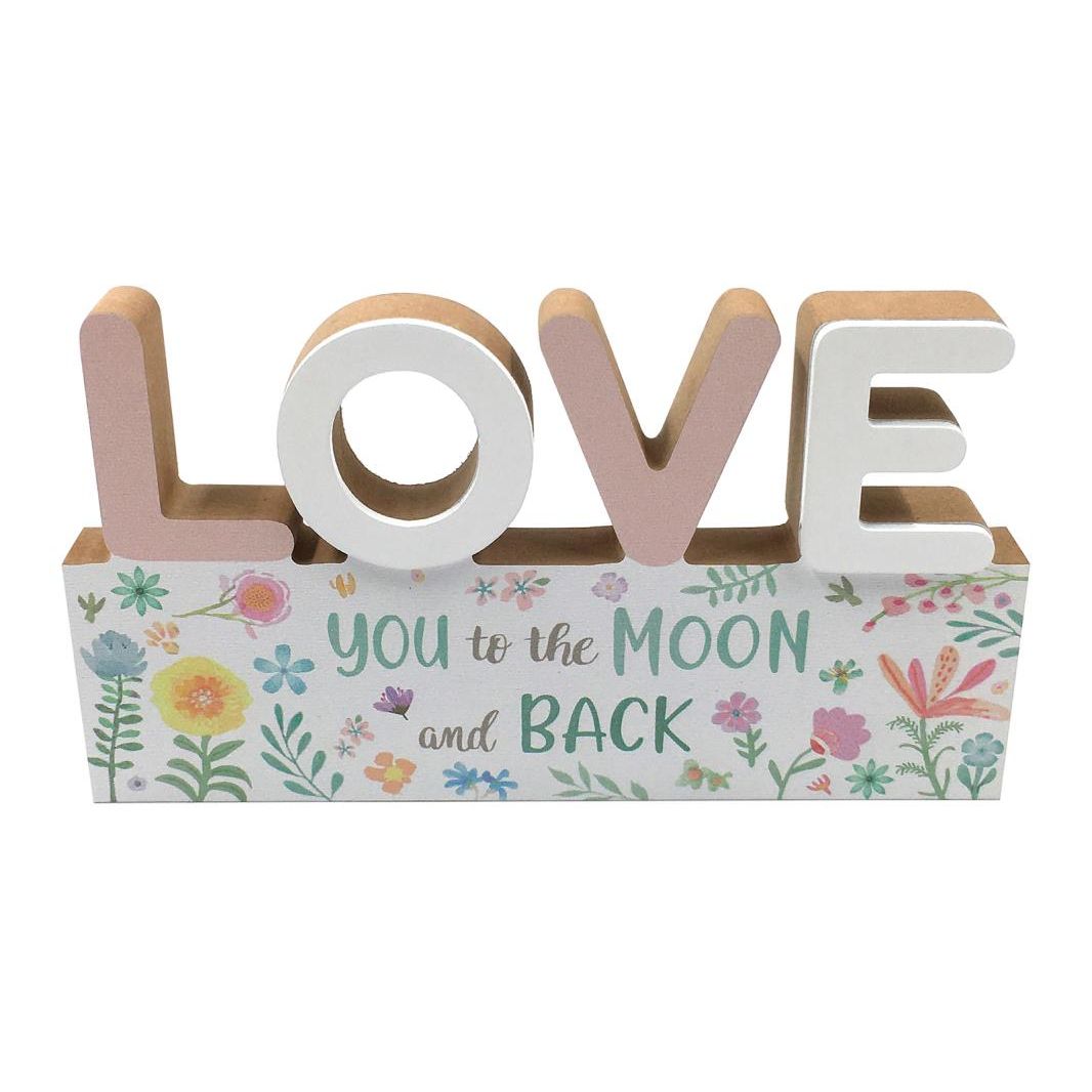 20X11Cm Love You To The Moon And Back SKU PLLOVMOO - Dollars and Sense