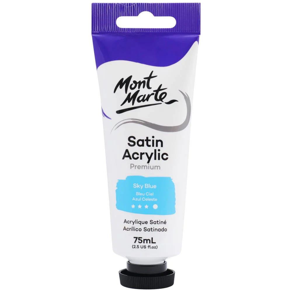 Mont Marte Satin Acrylic - Sky Blue - Dollars and Sense