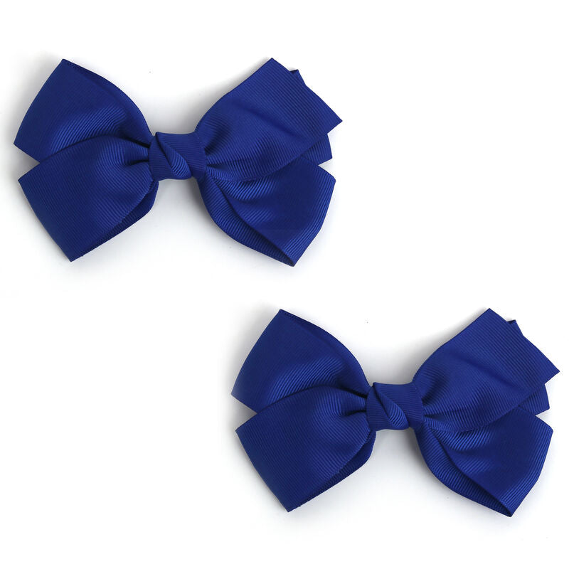 2Pk Bow Hair Clip-Blue