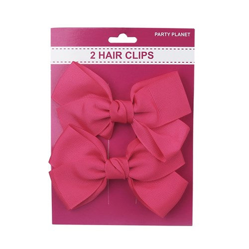 Bow Hair Clips - Pink - Dollars and Sense