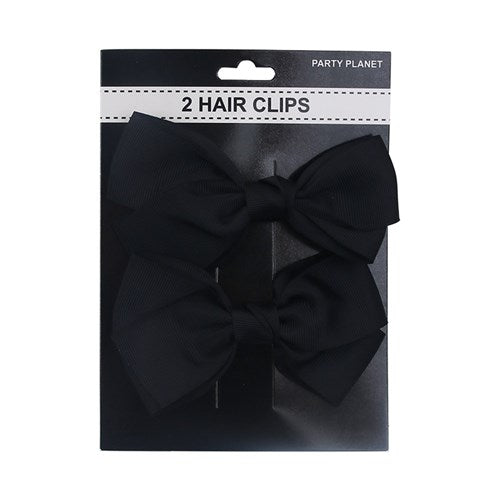 Bow Hair Clips - Black - Dollars and Sense