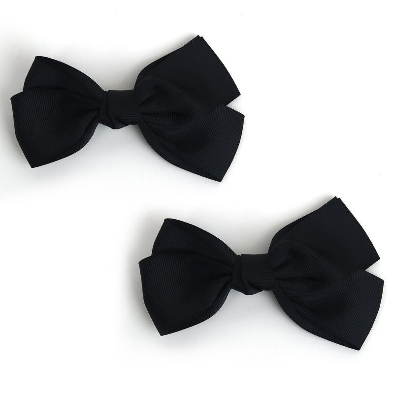 2Pk Bow Hair Clip-Black SKU PP11896 - Dollars and Sense