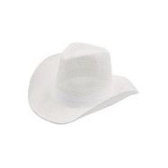 Burlap Cowboy Hat - White - Dollars and Sense