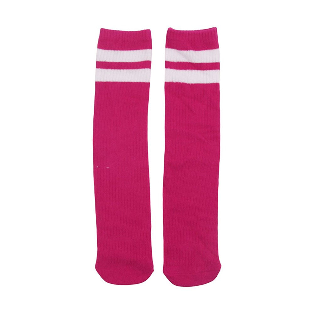 Stripe Knee High Socks - Pink - Dollars and Sense