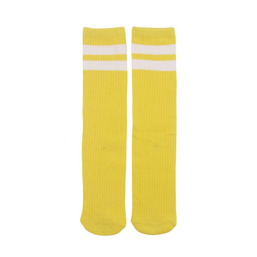 Stripe Knee High Socks - Yellow - Dollars and Sense