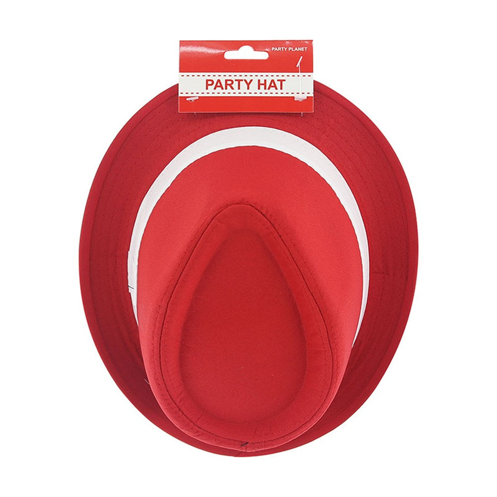 Fedora Hat - Red - Dollars and Sense
