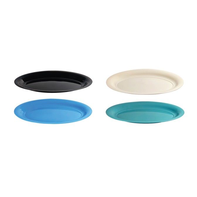 400mm x 275mm Oval Tray Assorted Colours Pk1