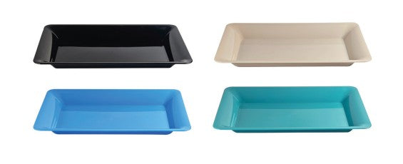 360mm x 240mm Rectangular Tray Assorted Colours Pk1