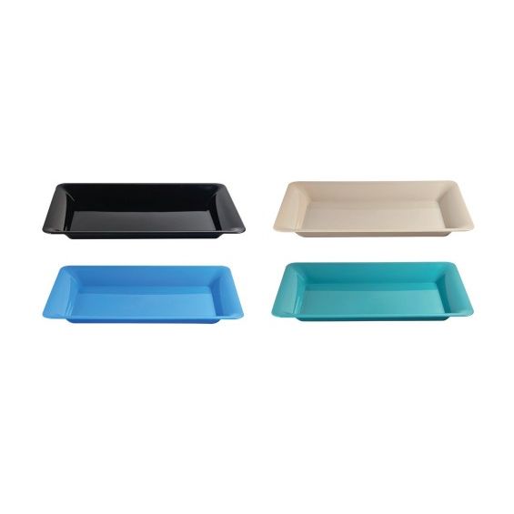 360mm x 240mm Rectangular Tray Assorted Colours Pk1