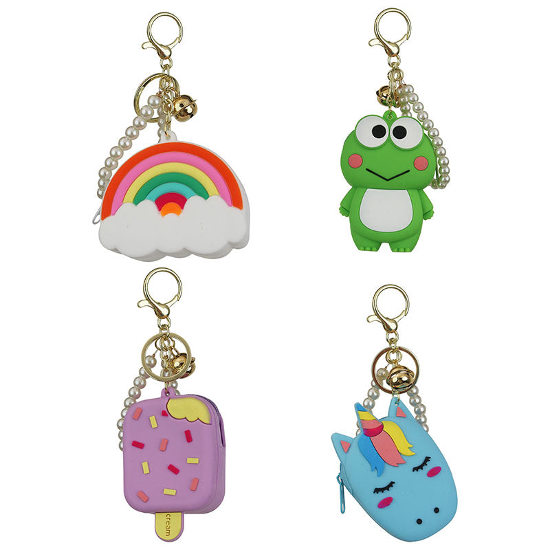 4A Silicone Coin Purse Keychain