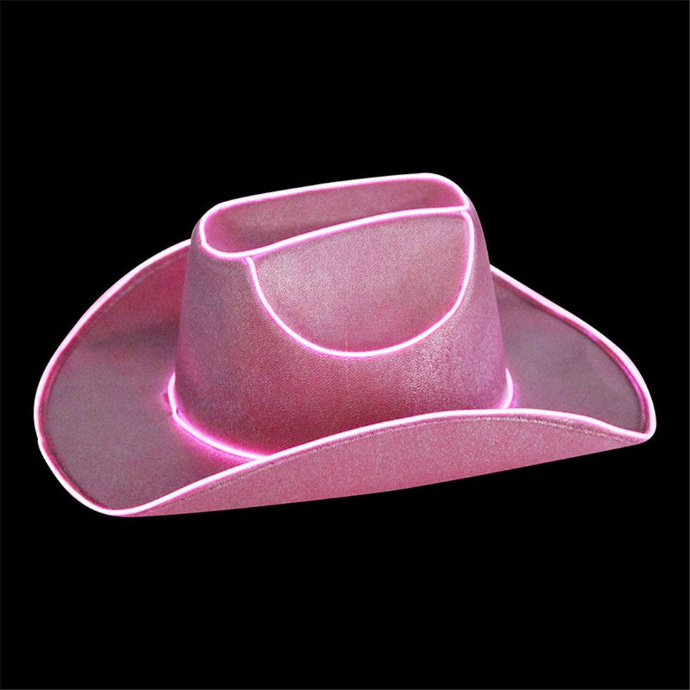 Light Up Cowgirl Hat - Pink - Dollars and Sense