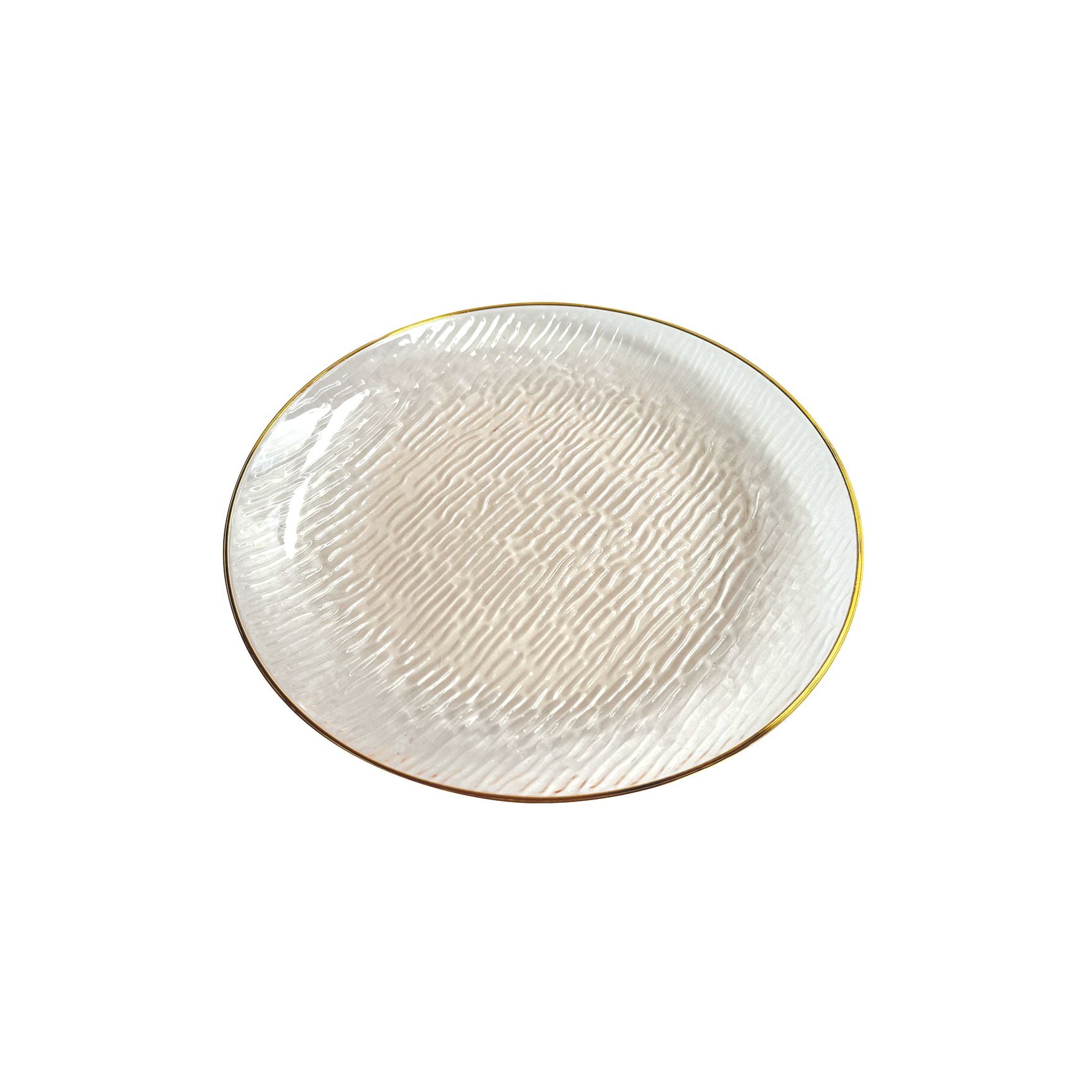 250mm Heavy Duty Gold Plate With Gold Rim Pk10