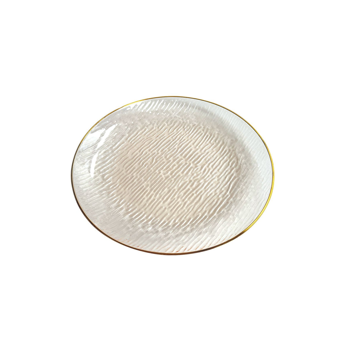 180mm Heavy Duty Gold Plate With Gold Rim Pk 10