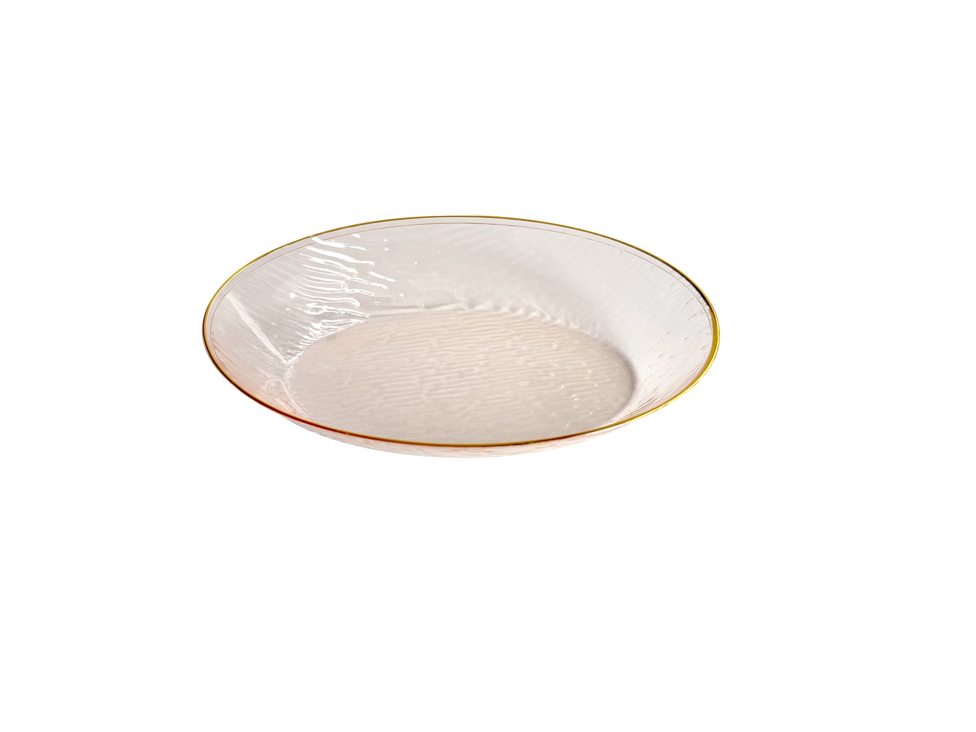 155mm x 98mm x 30mm Heavy Duty Gold Oval Bowl With Gold Rim Pk10