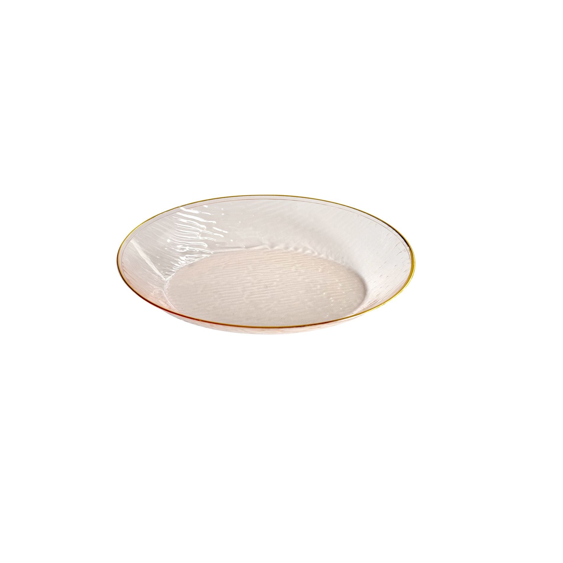 155mm x 98mm x 30mm Heavy Duty Gold Oval Bowl With Gold Rim Pk10