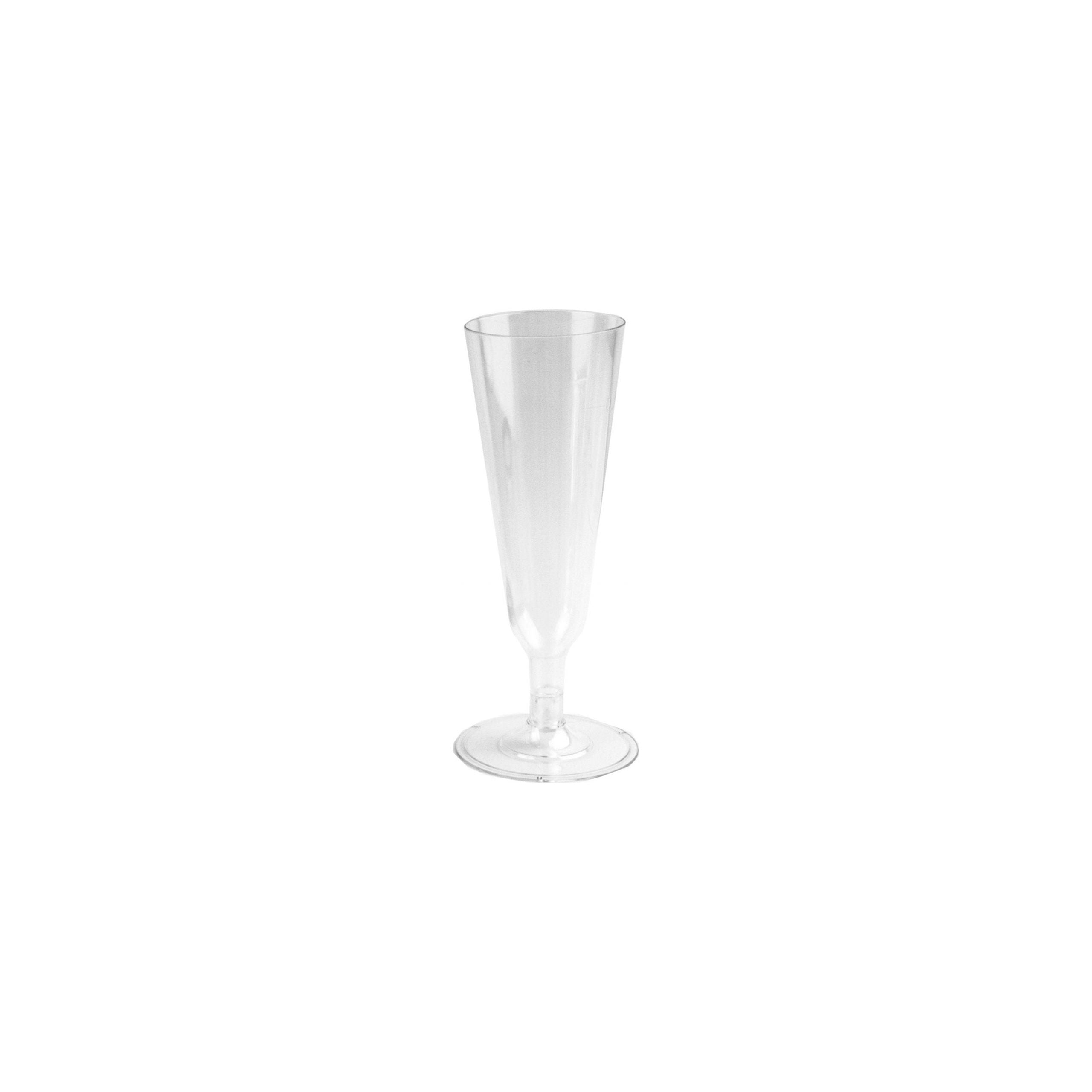 Reusable Clear - Champagne Glasses - Dollars and Sense
