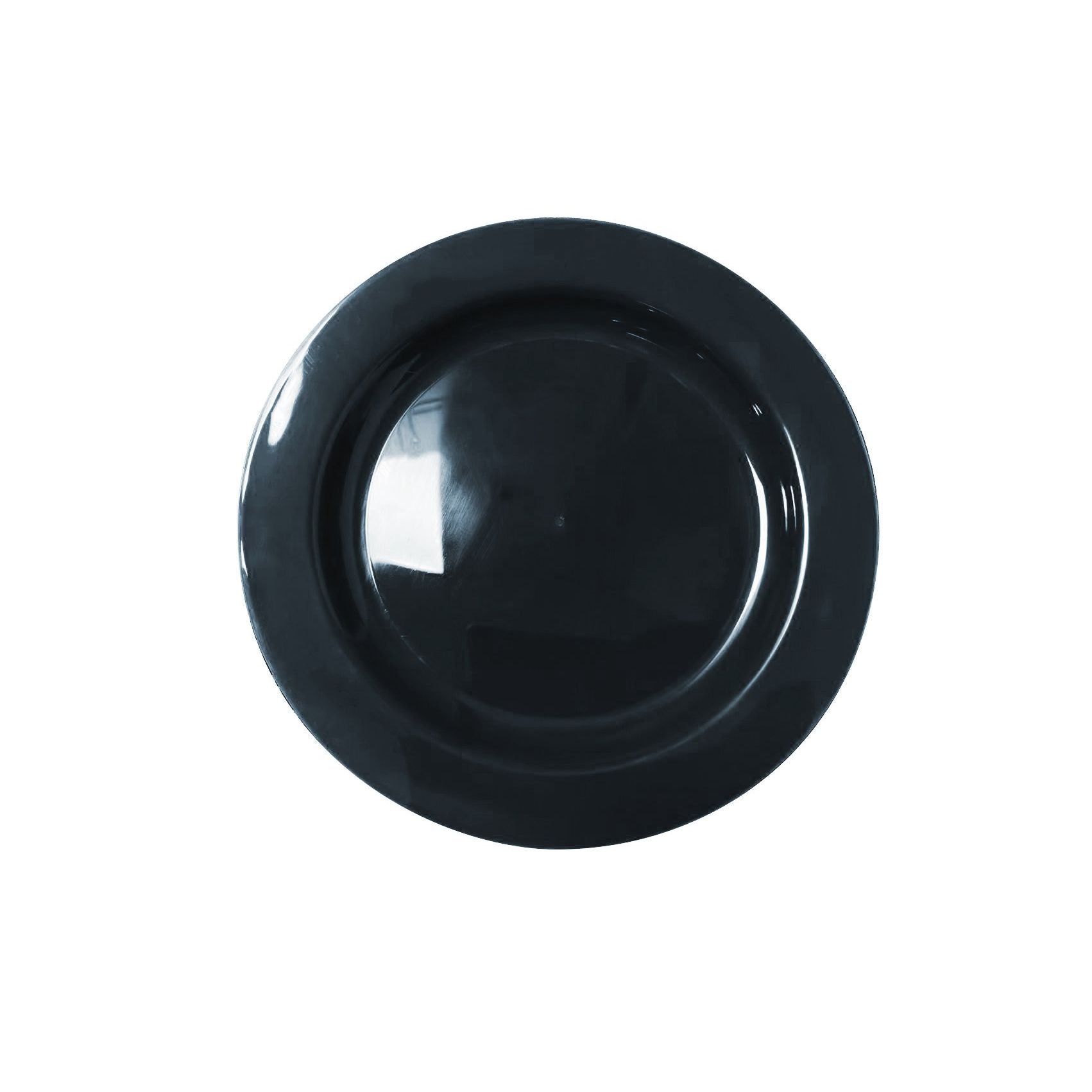230mm Reusable Dinner Plate Black Pk10