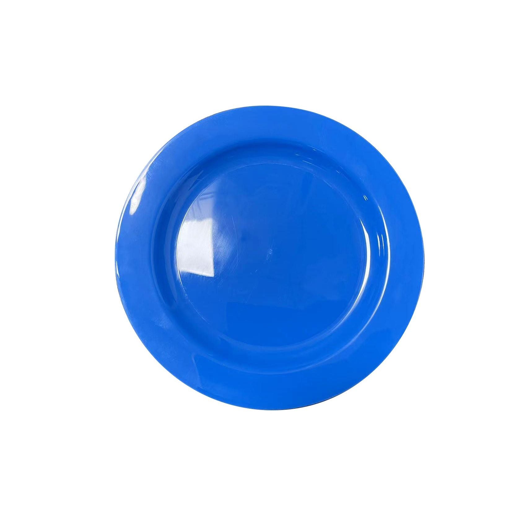 230mm Reusable Dinner Plate Blue Pk10