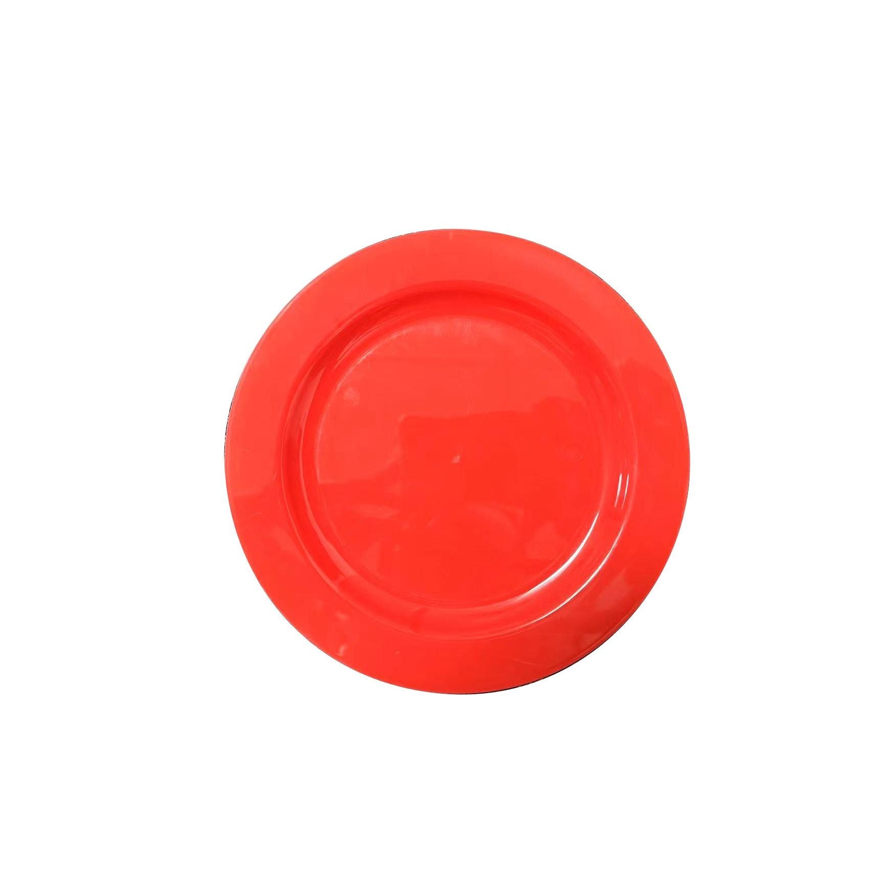 230mm Reusable Dinner Plate Red Pk10