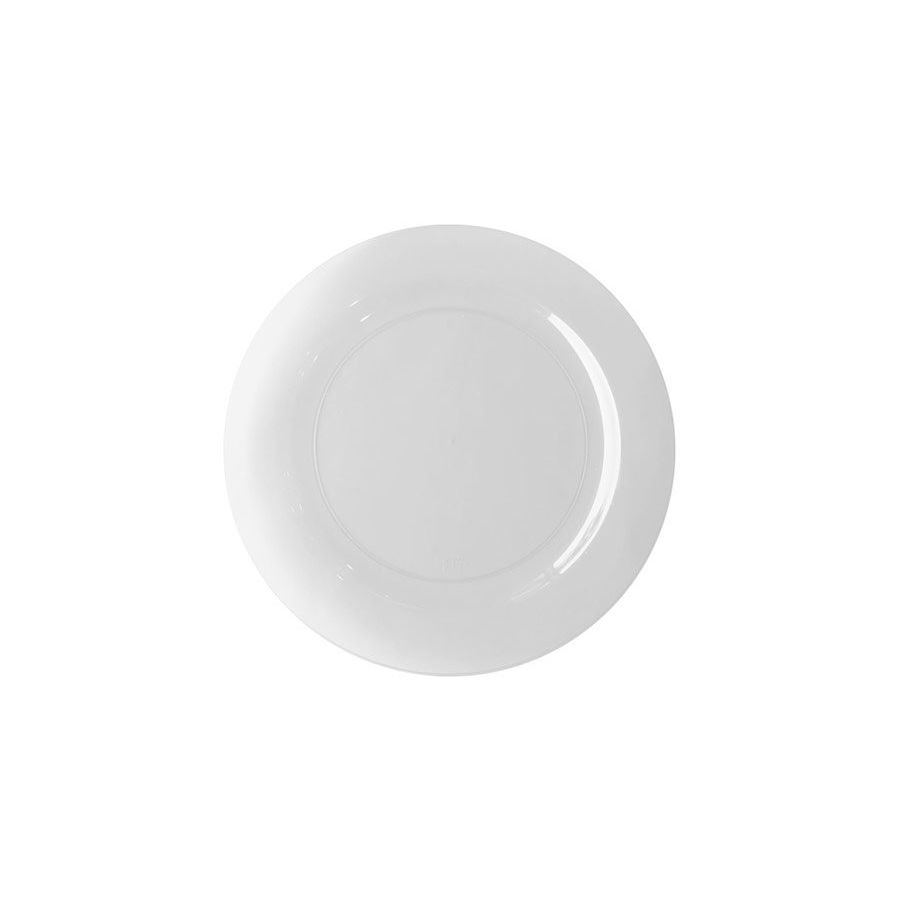 230mm Reusable Dinner Plate White Pk12