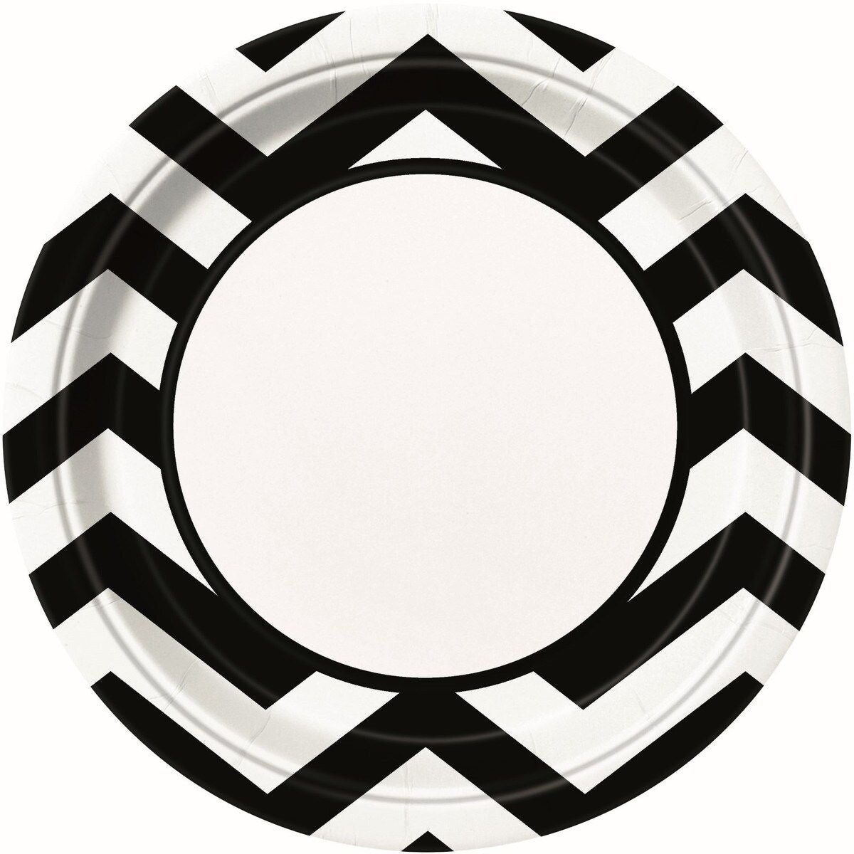 Chevron Paper Dinner Plates - Midnight Black - Dollars and Sense