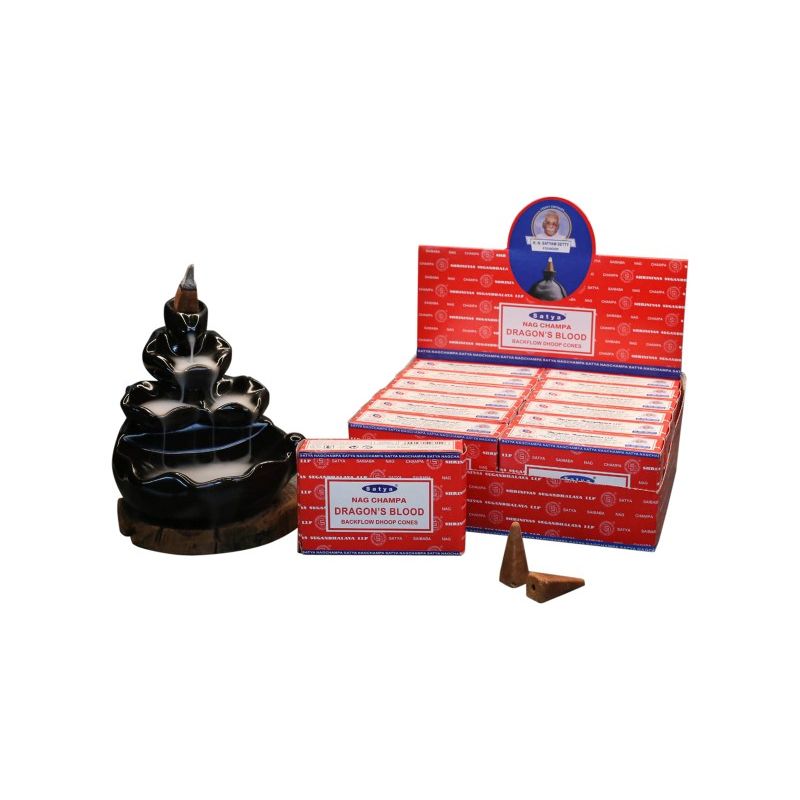 Satya Dragon's Blood Backflow Cones SKU SATBFDRA - Dollars and Sense