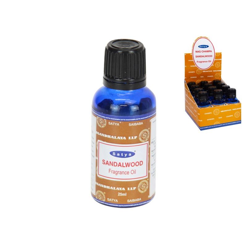 Satya Sandalwood Fragrance Oil 25ml SKU SATFRSA - Dollars and Sense